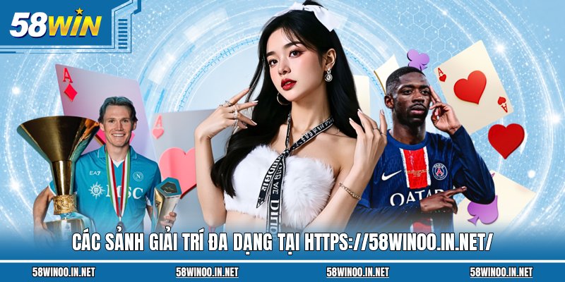 Các sảnh giải trí đa dạng tại https://58win00.in.net/